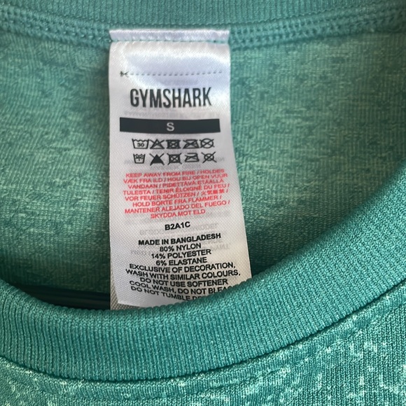 Teal Cropped Gymshark Long Sleeve - Picture 5 of 5